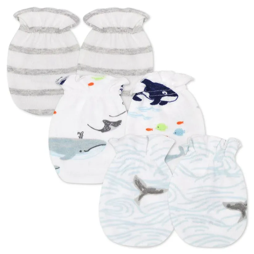 3-Pack Sweet Sea Life Mitt Set