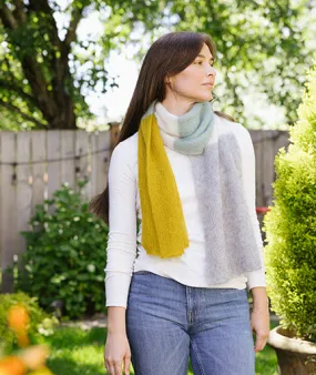 Alexandra's Airplane Scarf: Color-Blocked Version Using Isager Silk Mohair