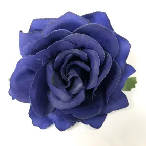 Artificial Silk Flower Head - Navy Rose Style 151 - 1pc