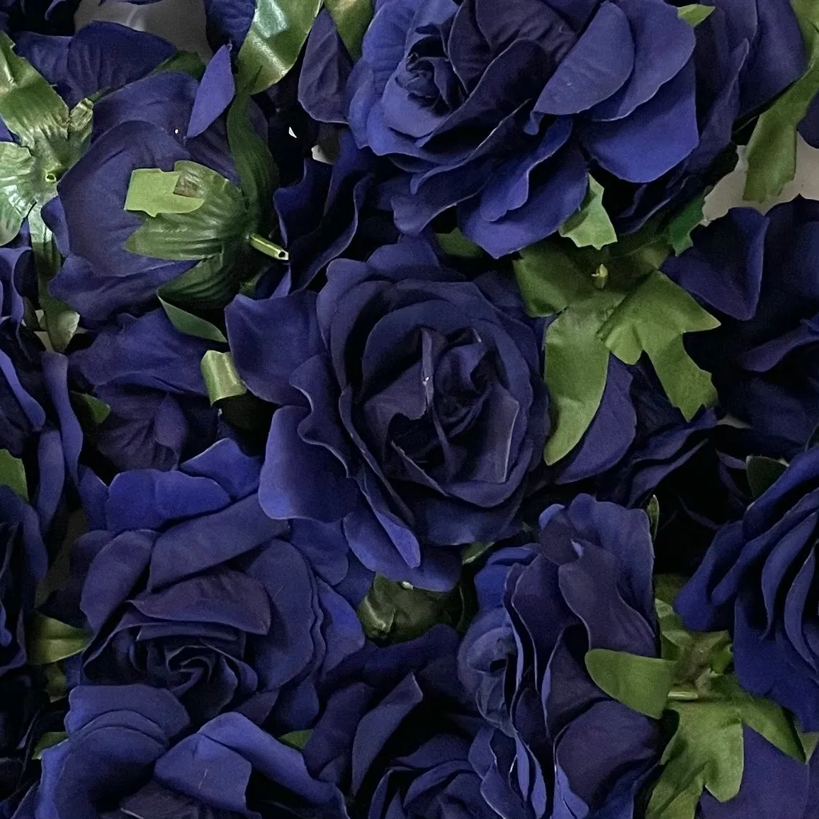 Artificial Silk Flower Head - Navy Rose Style 151 - 1pc