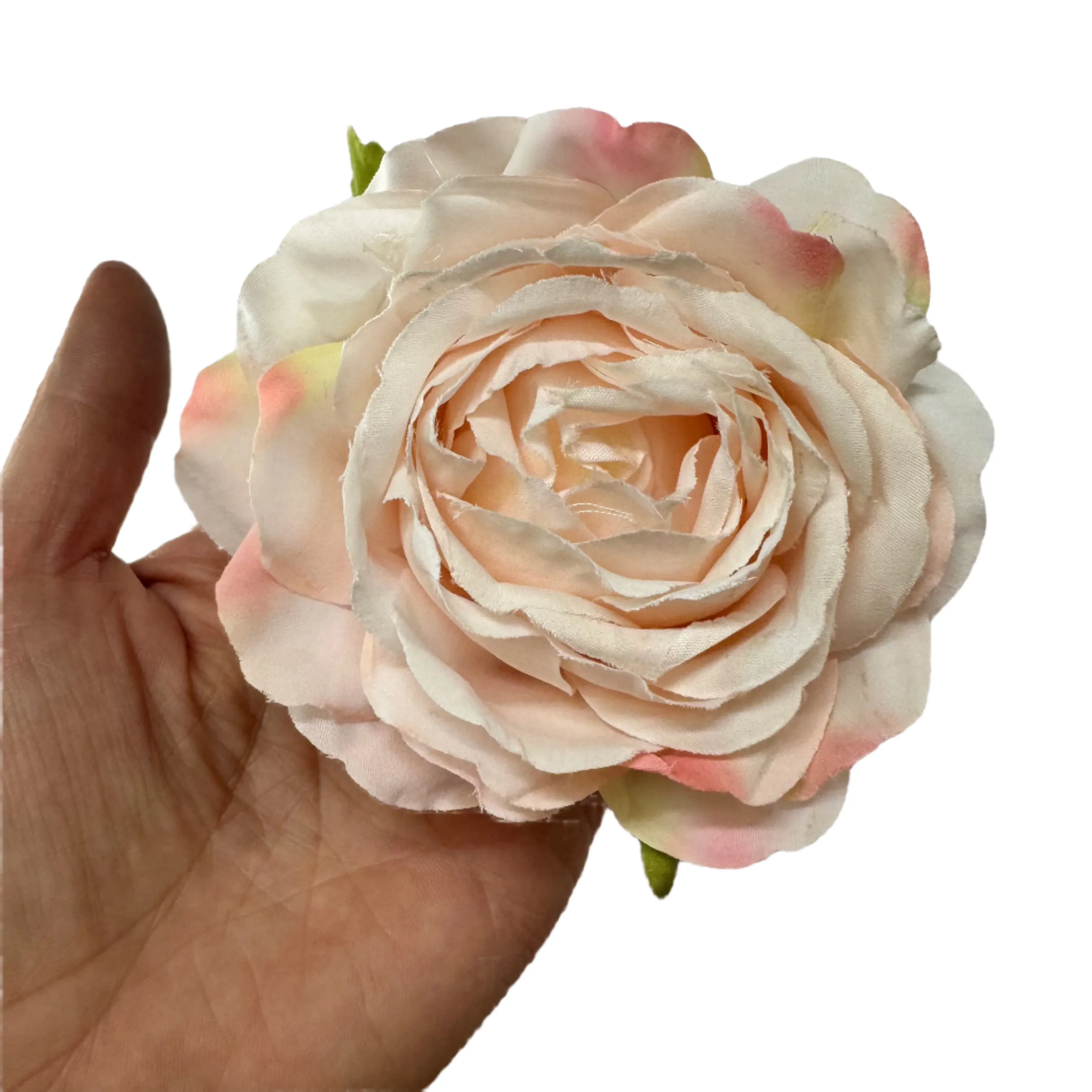 Artificial Silk Flower Head - Pink Rose Style 102 - 1pc