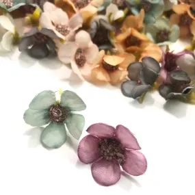 Artificial Silk Flower Heads - Pastel Blossom Assorted Style 17 - 50 Bulk Pack