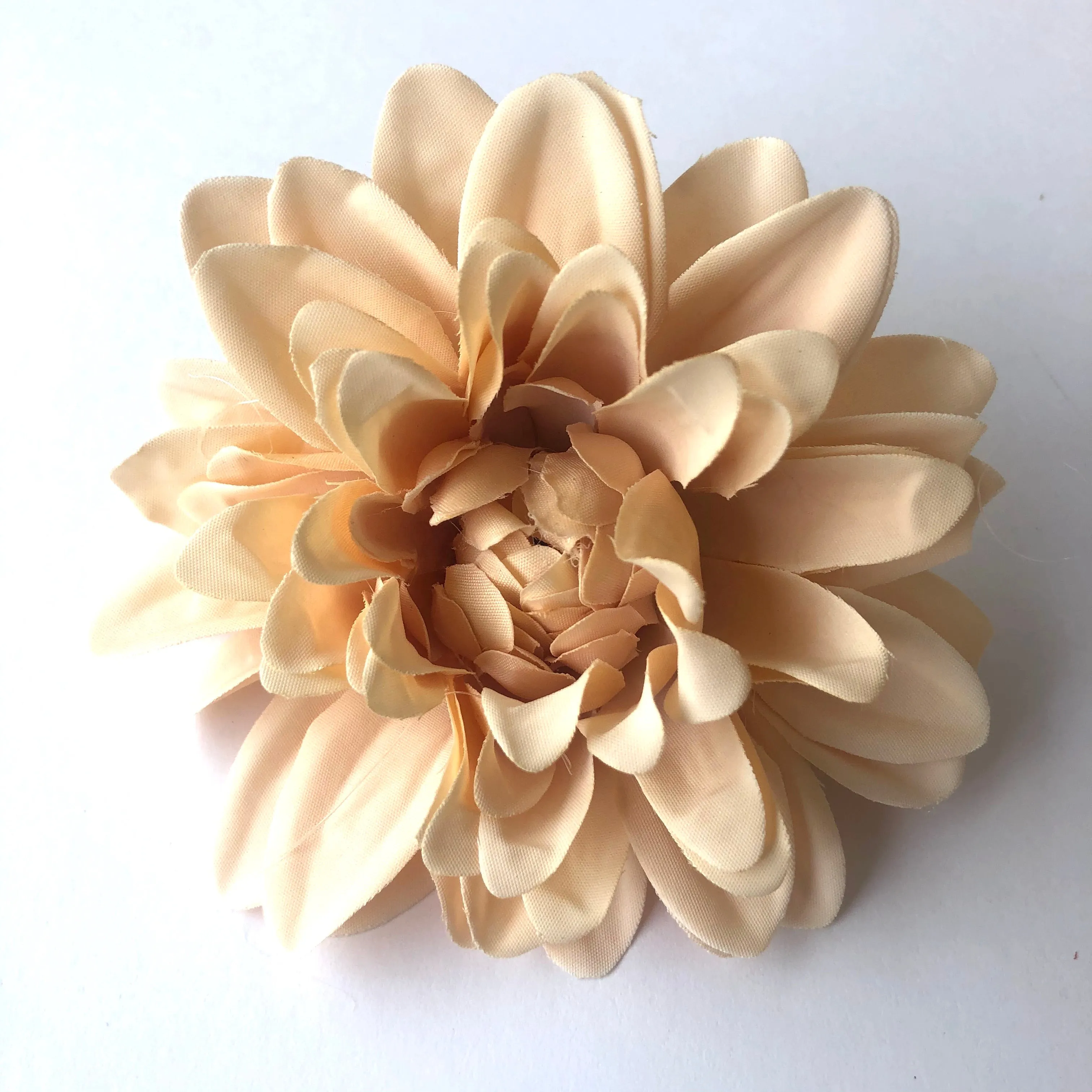 Artificial Silk Flower Heads - Vintage Peach Chrysanthemum Style 13 - 1pc