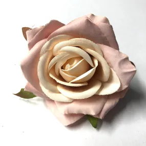 Artificial Silk Flower Heads - Vintage Pink Rose Style 121 - 1pc