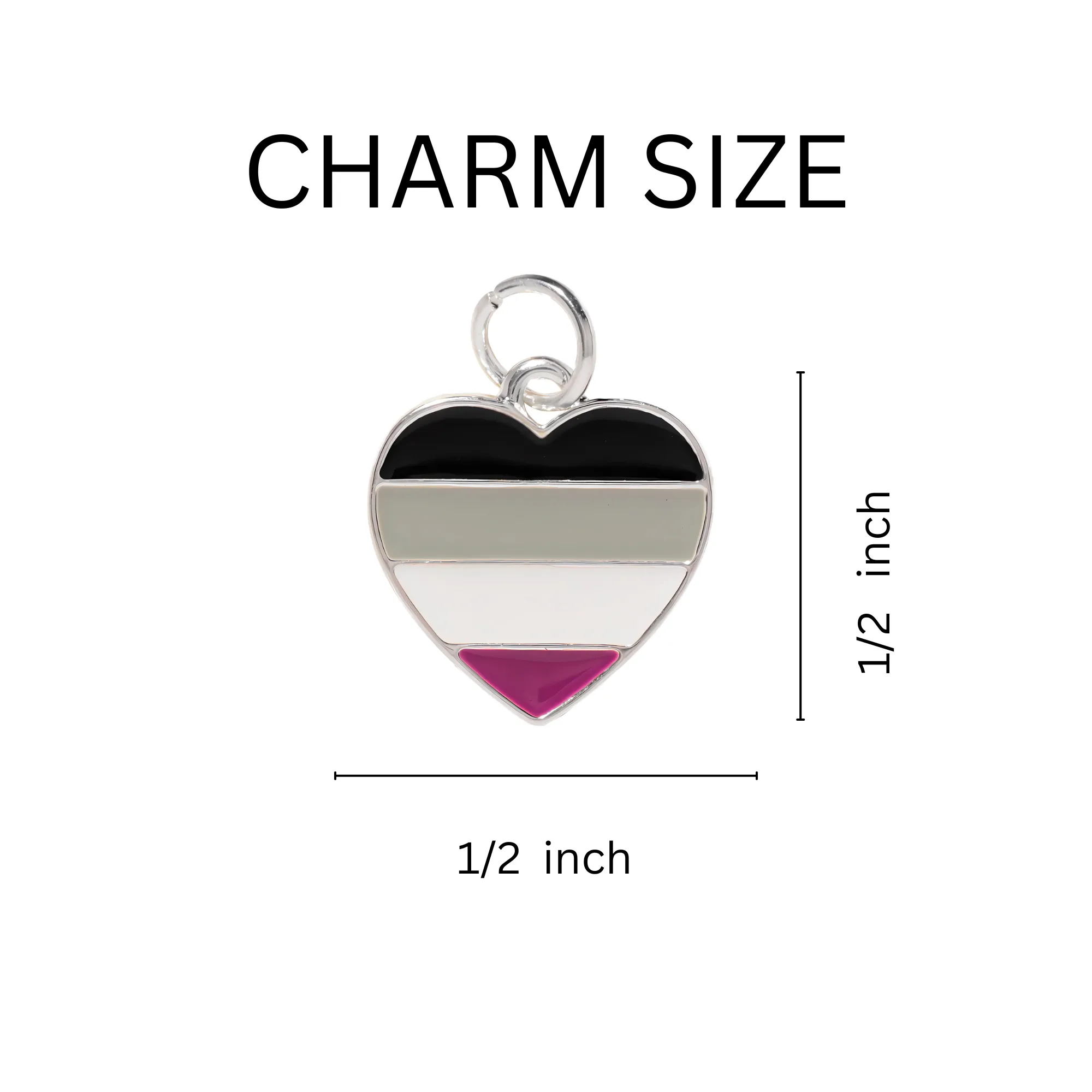 Asexual Flag Heart Necklaces