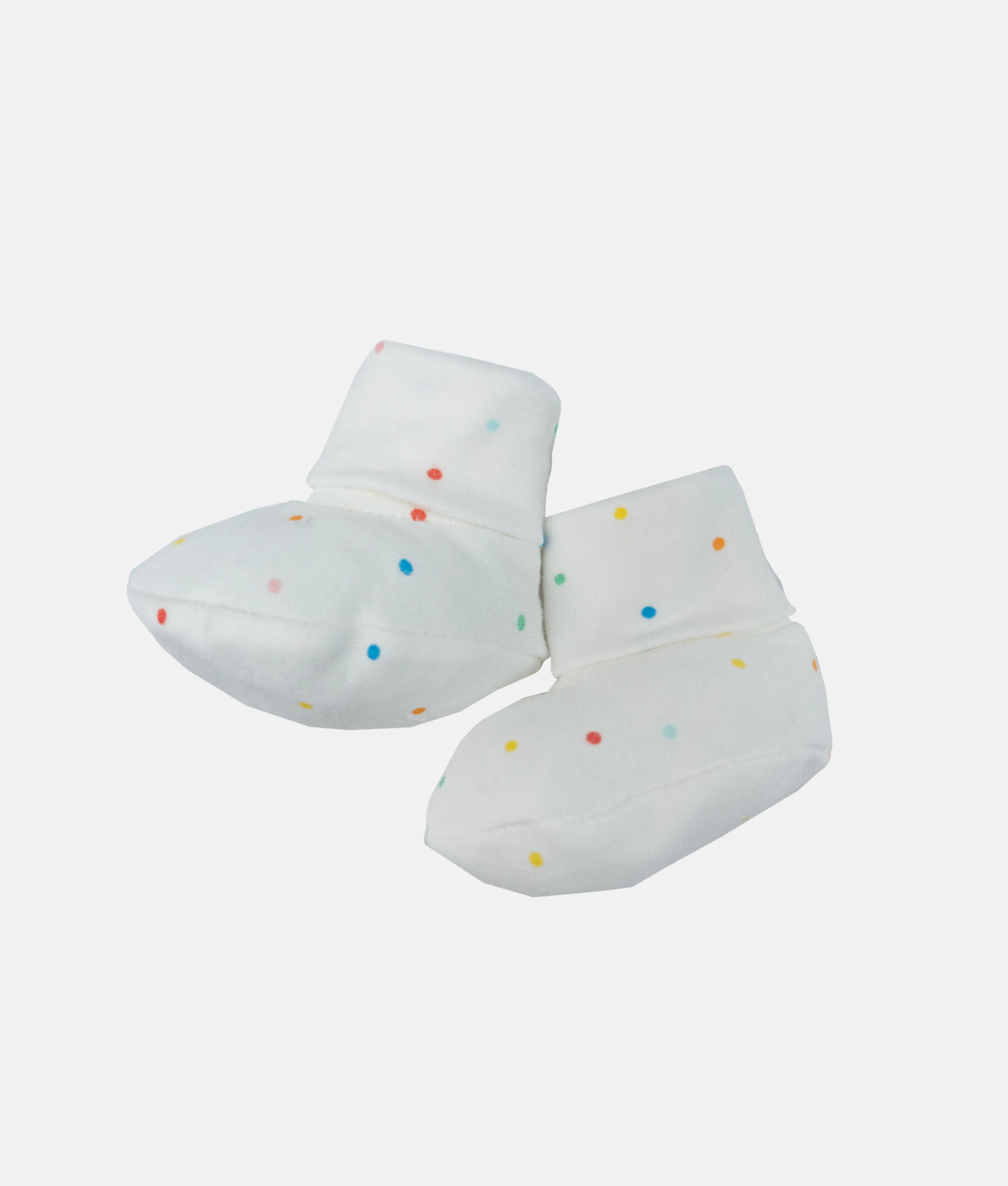 Baby Socks, Mittens & Cap Set - Colorful Mini Dots Print