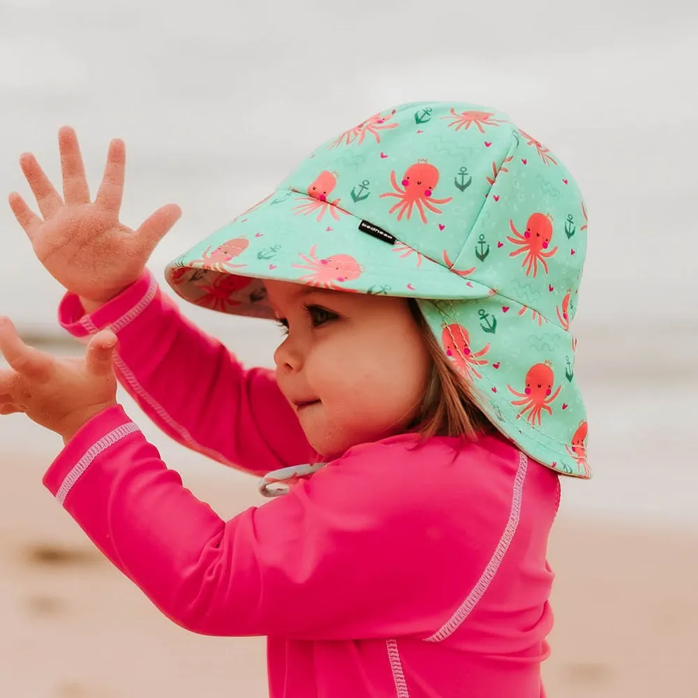 Bedhead: Girls Beach Legionnaire Hat Octopus 1-2Y