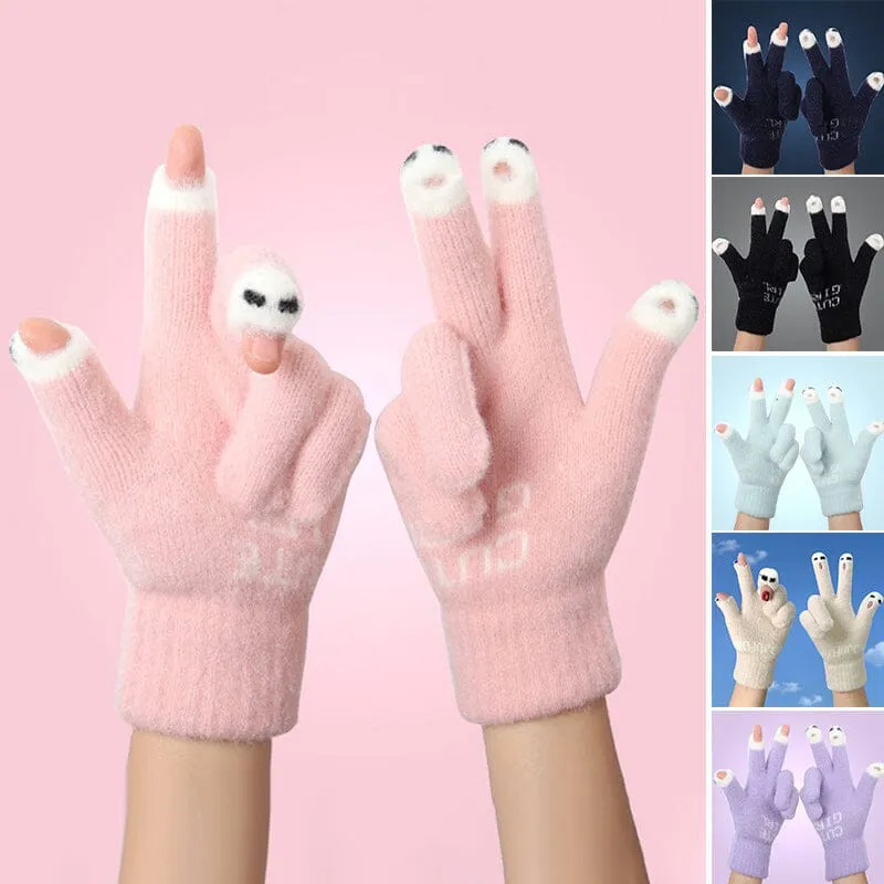 Cute Wool Knitted Gloves