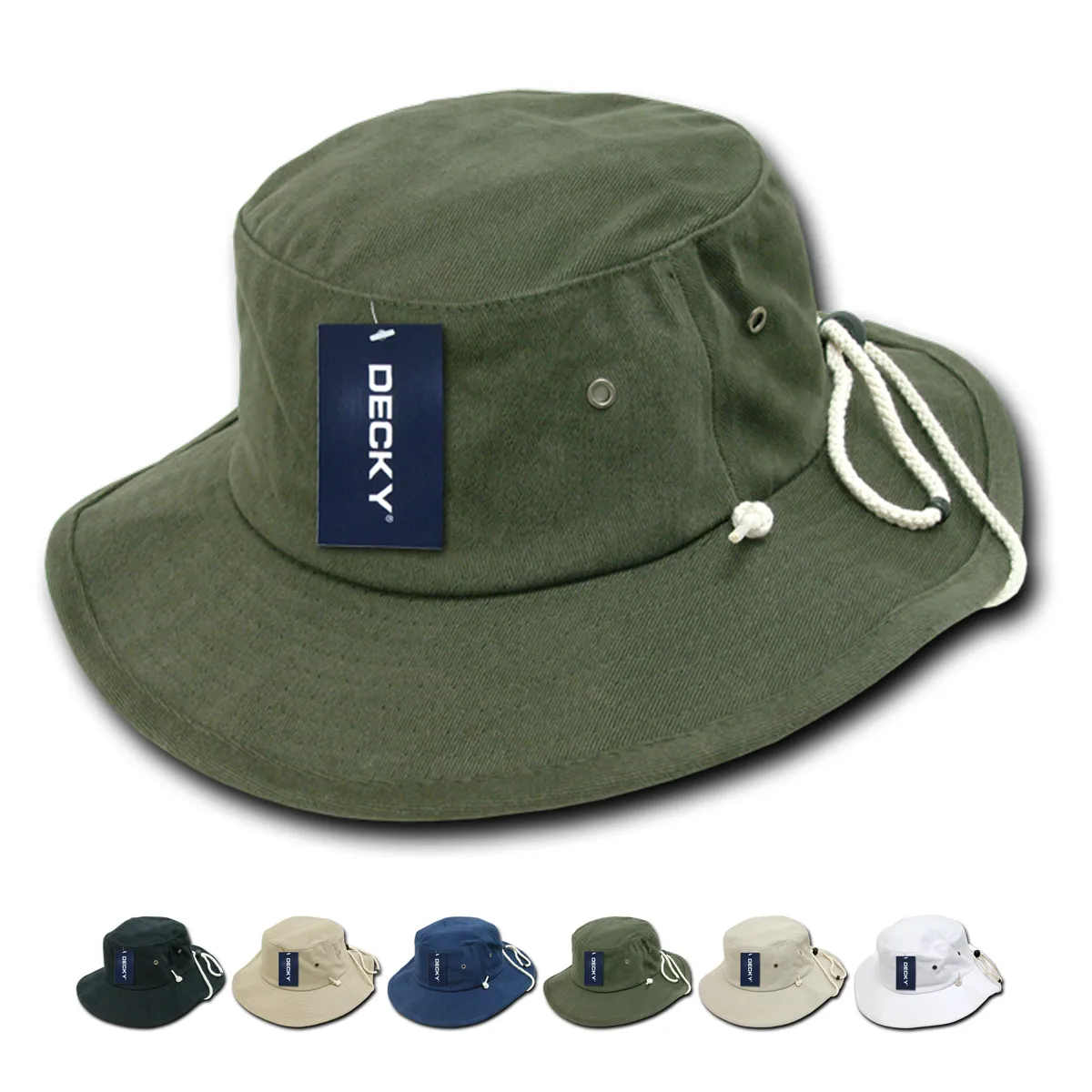 Decky 510 - Structured Cotton Aussie Hat, Australian Bucket Cap