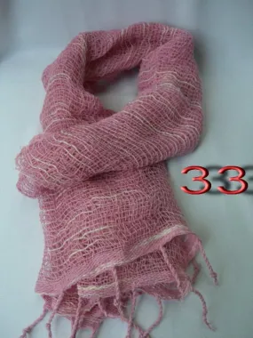 Fair Trade 100% Organic Cotton Scarf Pink