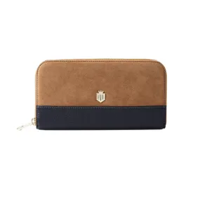 Fairfax & Favor Salisbury Ladies Purse - Tan/Navy