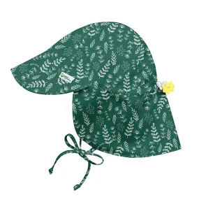 Flap Sun Protection Hat-Dark Green Ferns