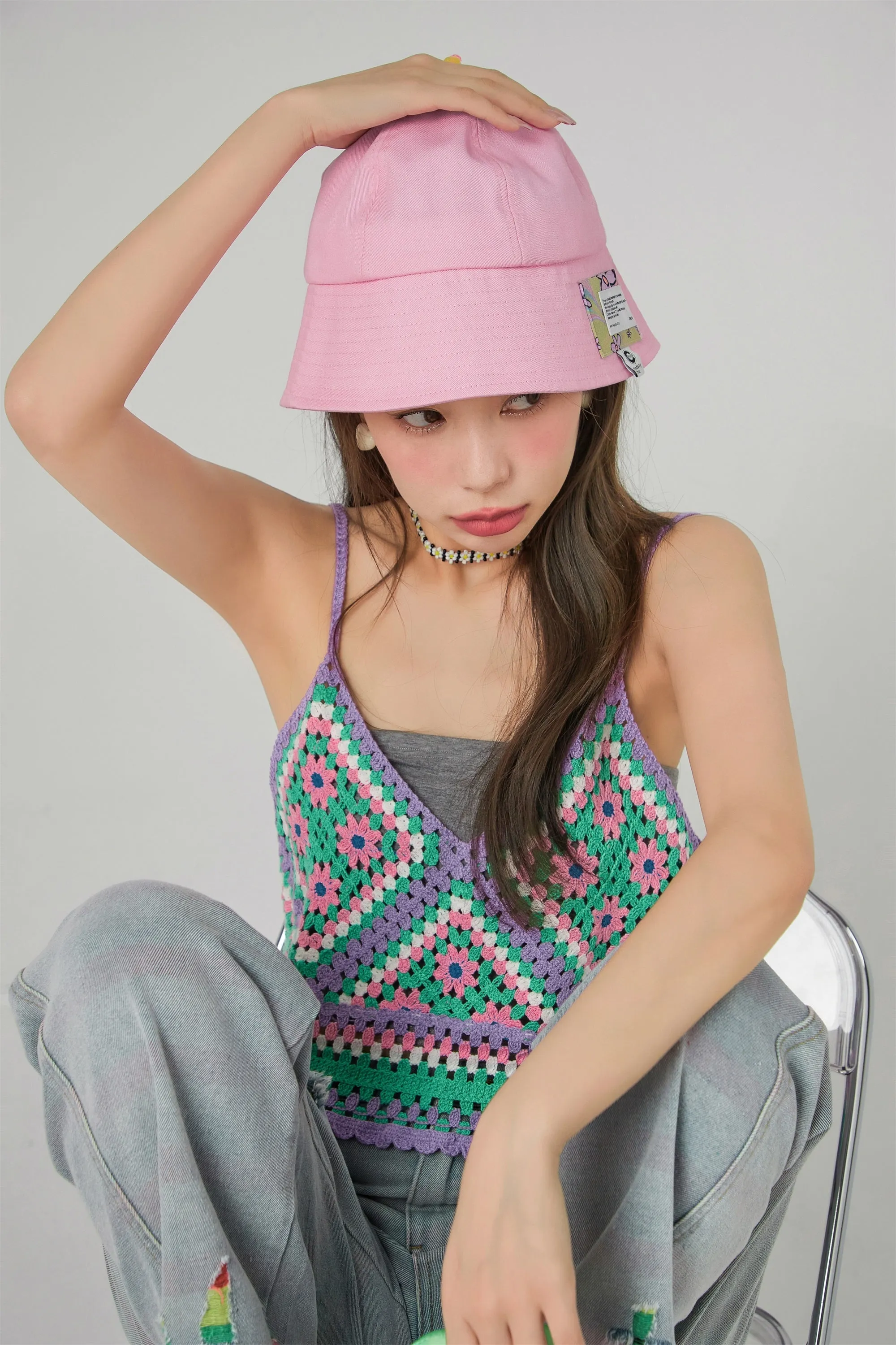 Flower Tag Bucket Hat