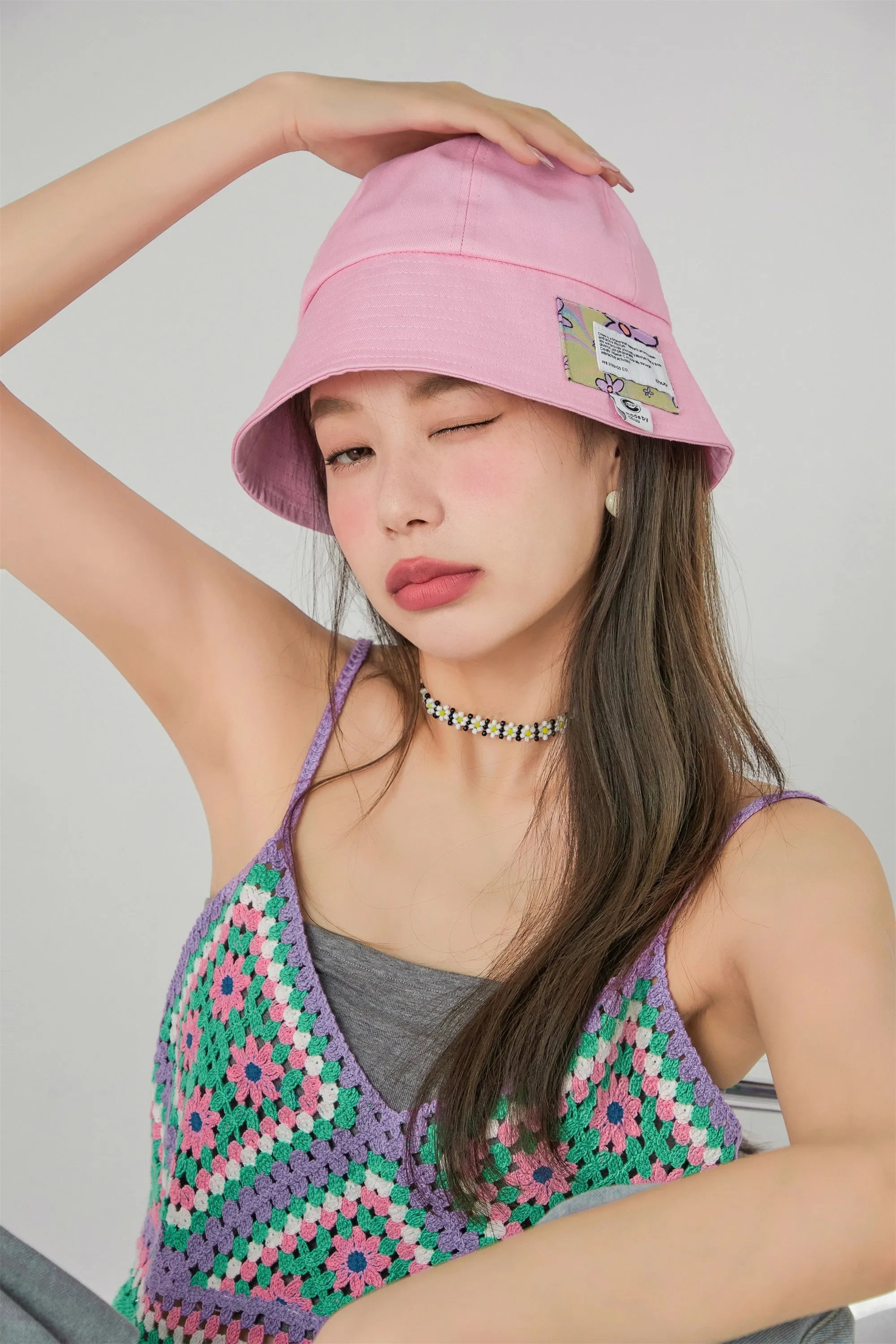 Flower Tag Bucket Hat