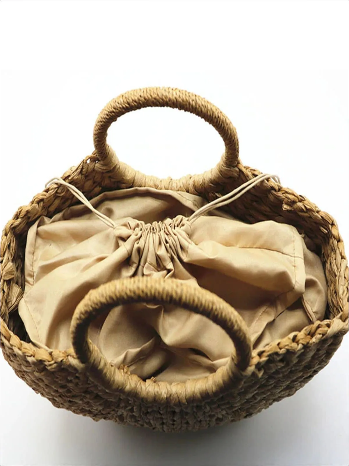 Girls Spring Woven Straw Bag