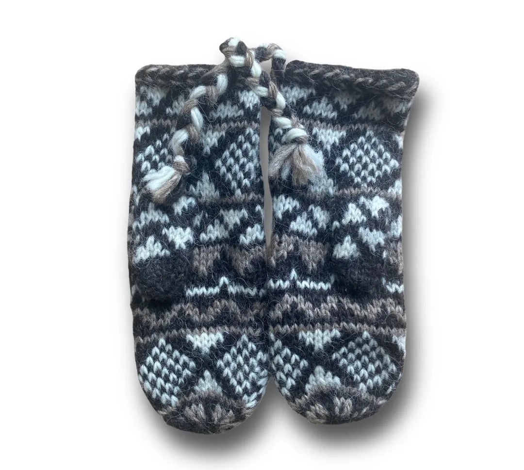 Goa Wool Mittens - Brown