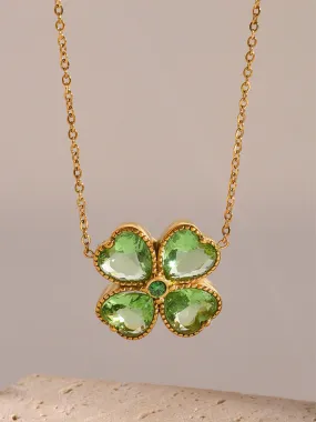 Green Clover Necklace: Elegance Meets Fortune