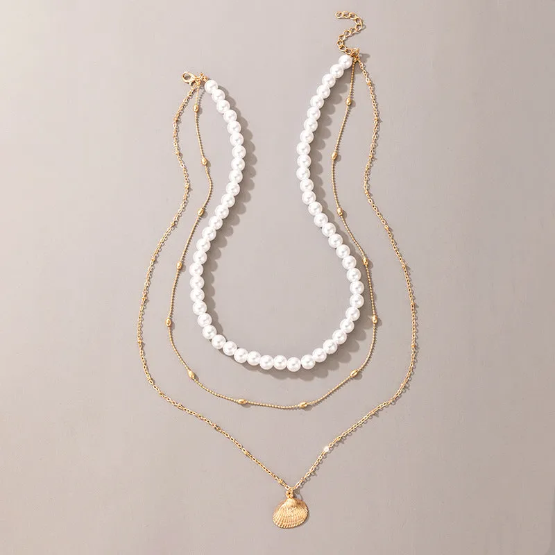 Handmade Heart Gold Plated Pearl Choker