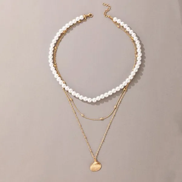 Handmade Heart Gold Plated Pearl Choker