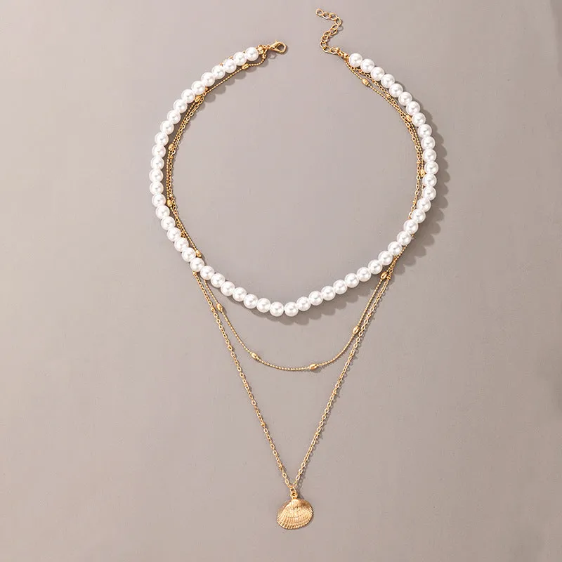 Handmade Heart Gold Plated Pearl Choker