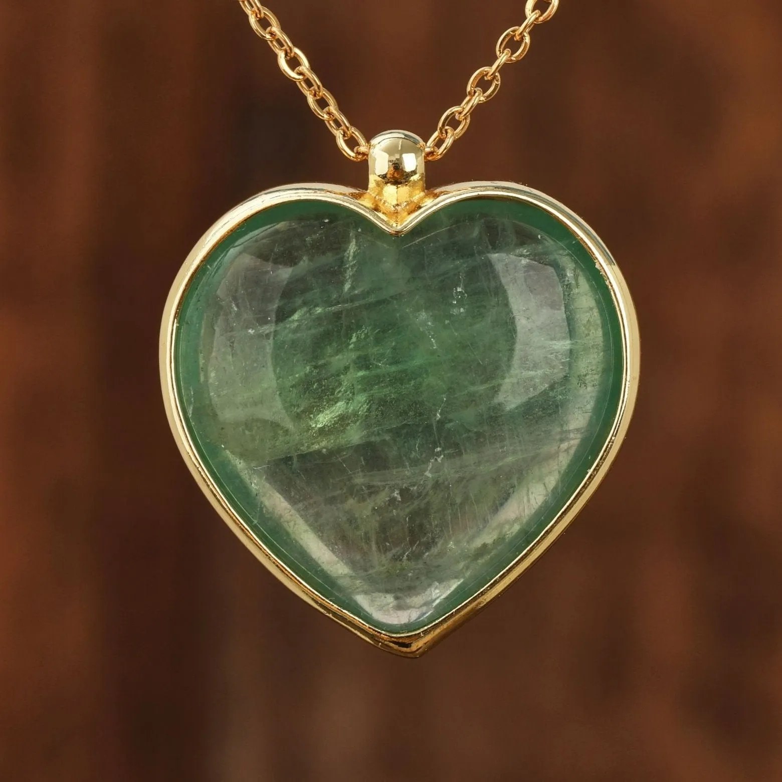 Heart Shape Gemstone Pendant Necklace