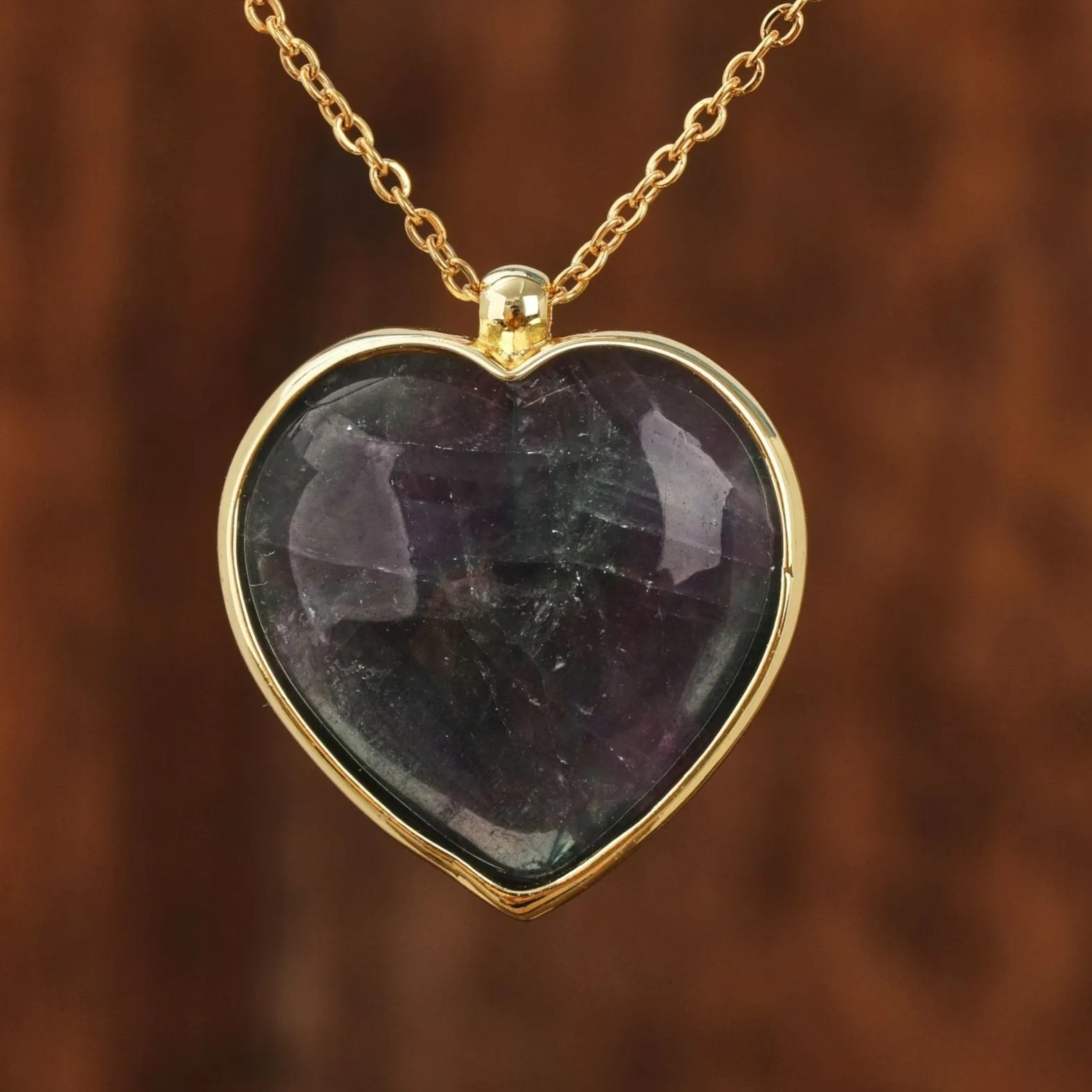 Heart Shape Gemstone Pendant Necklace