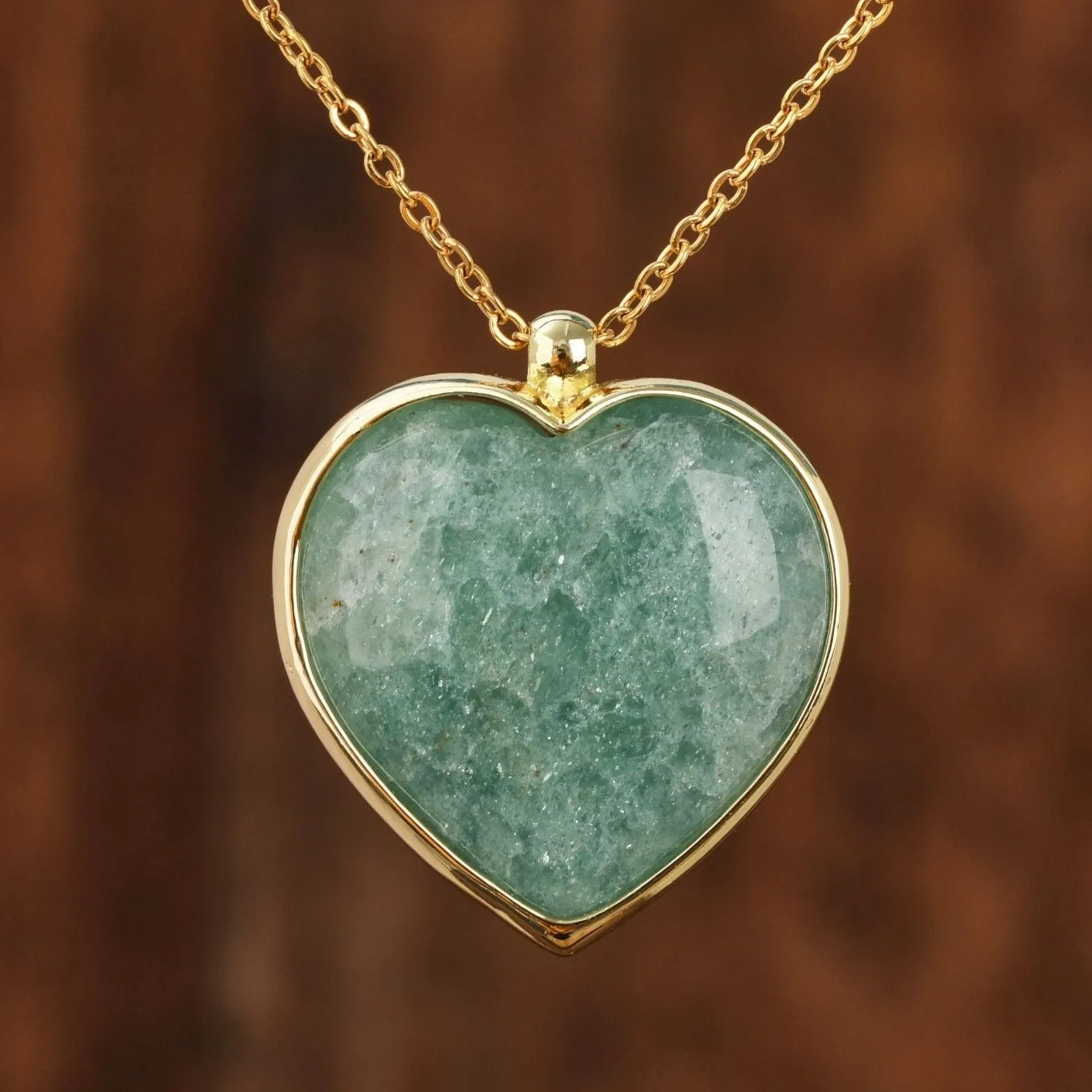 Heart Shape Gemstone Pendant Necklace