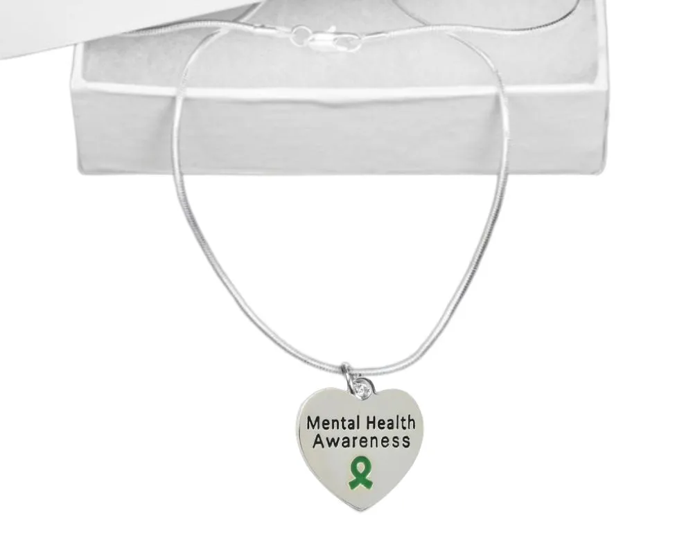 Heart Shaped Mental Health Necklaces