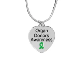 Heart Shaped Organ Donors Necklaces