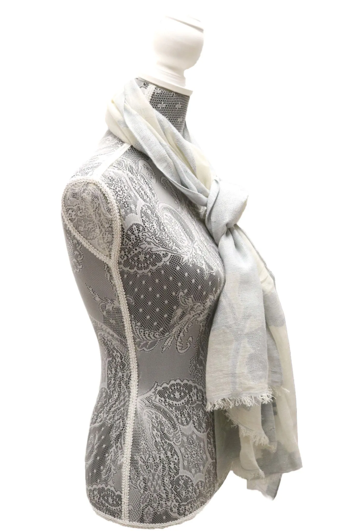 Home&Manor 100% Cotton and Polyester Scarf, Wrap, Throw, Shawl