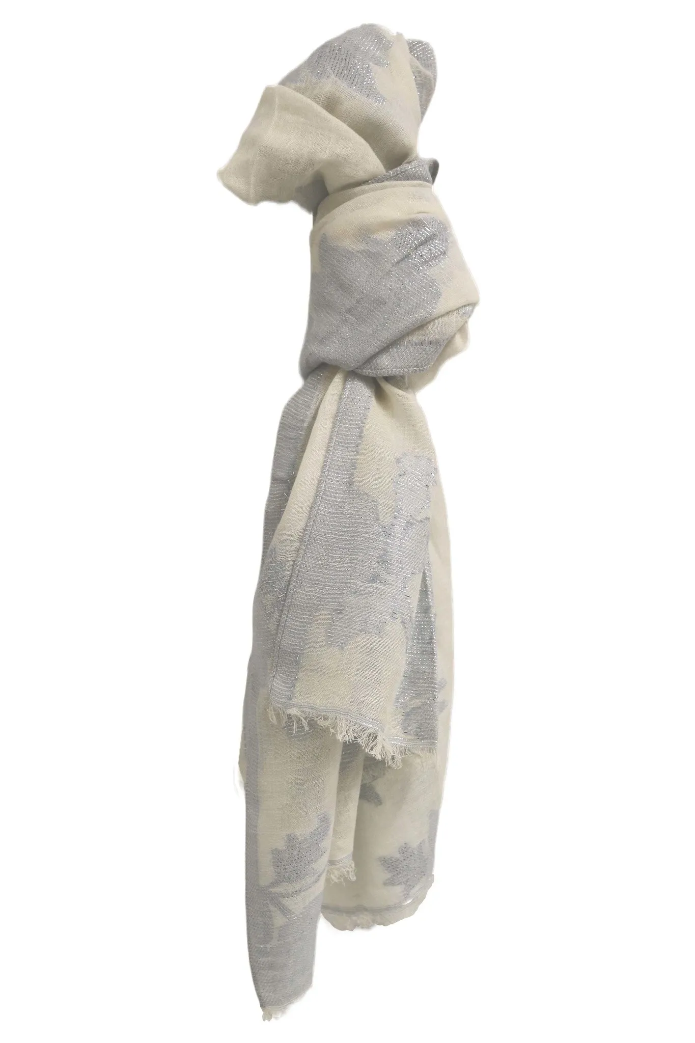 Home&Manor 100% Cotton and Polyester Scarf, Wrap, Throw, Shawl