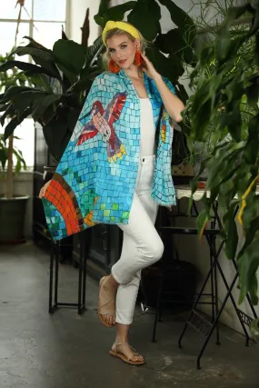 Hummingbirds Mosaic Cotton Modal Scarf