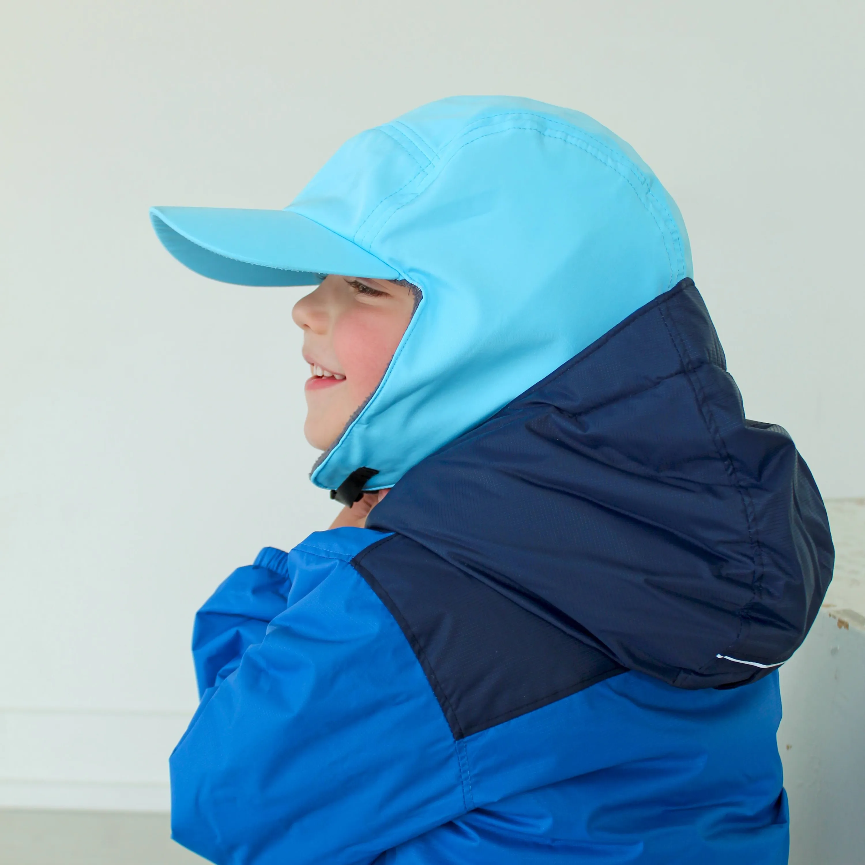 Kids Arctic Chill Winter Convertible Sun Hat - Aqua