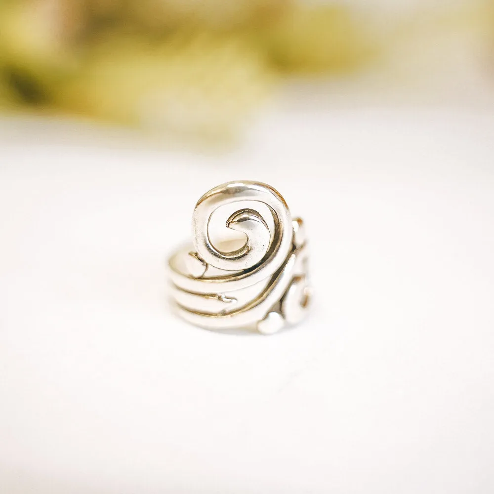 Koru Swirl Sterling Silver Rings