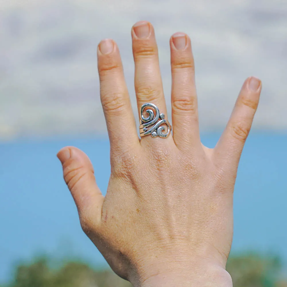 Koru Swirl Sterling Silver Rings