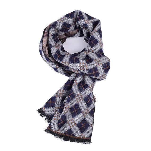 Luxury Cotton Plaid Scarf