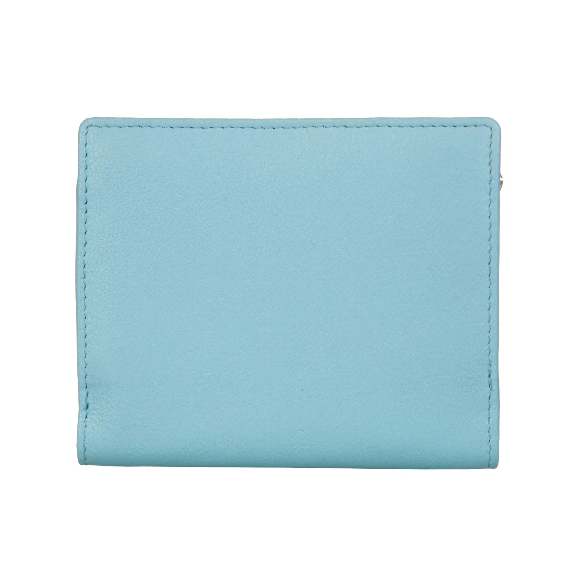 Mala Leather Green Shiloh Tri-Fold Compact Purse