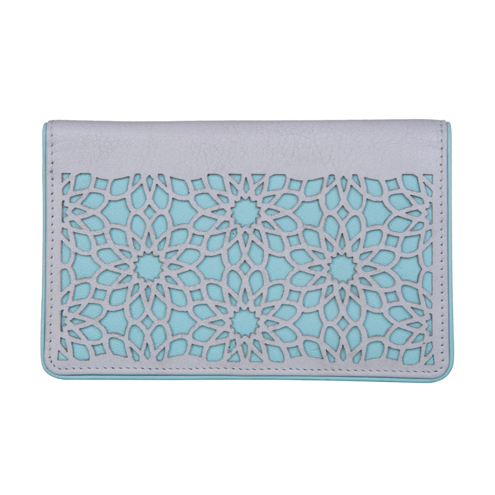 Mala Leather Grey Zaina Compact Purse