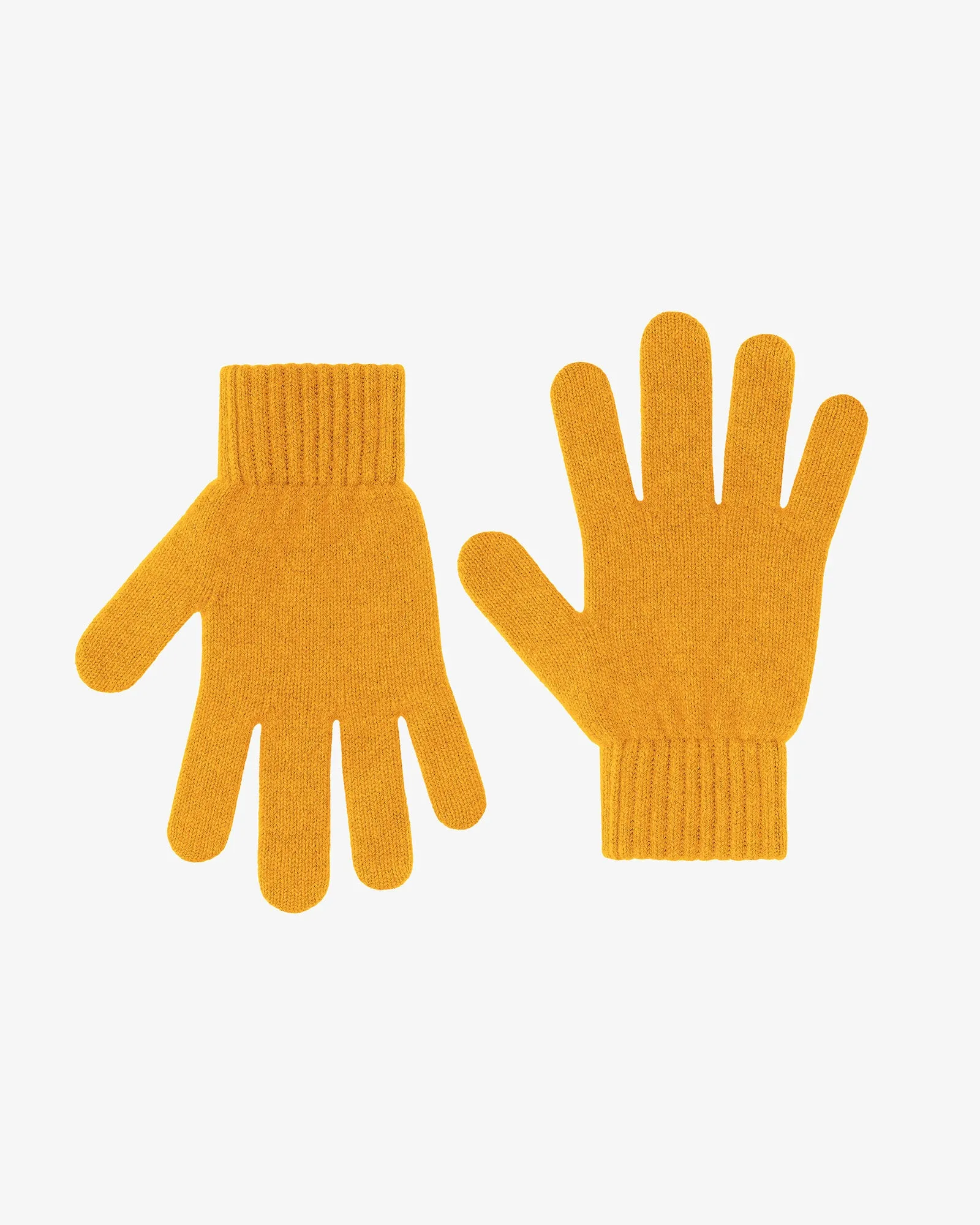 Merino Wool Gloves - Burned Yellow