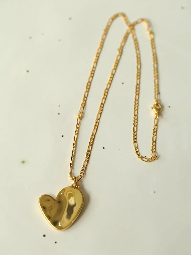 Metal Style Versatile Heart Pendant Necklace