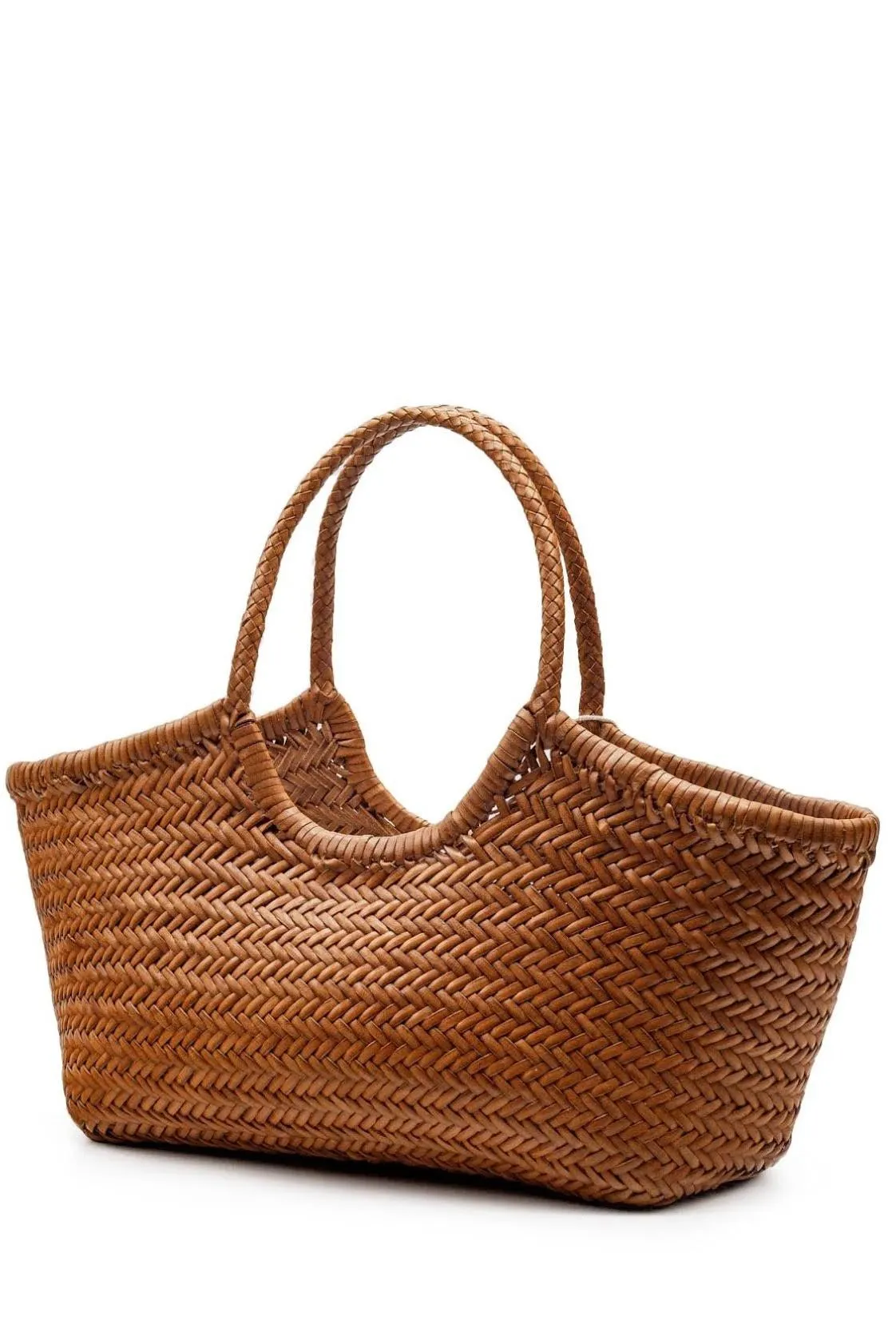 Nantucket Tan Woven Leather Bag