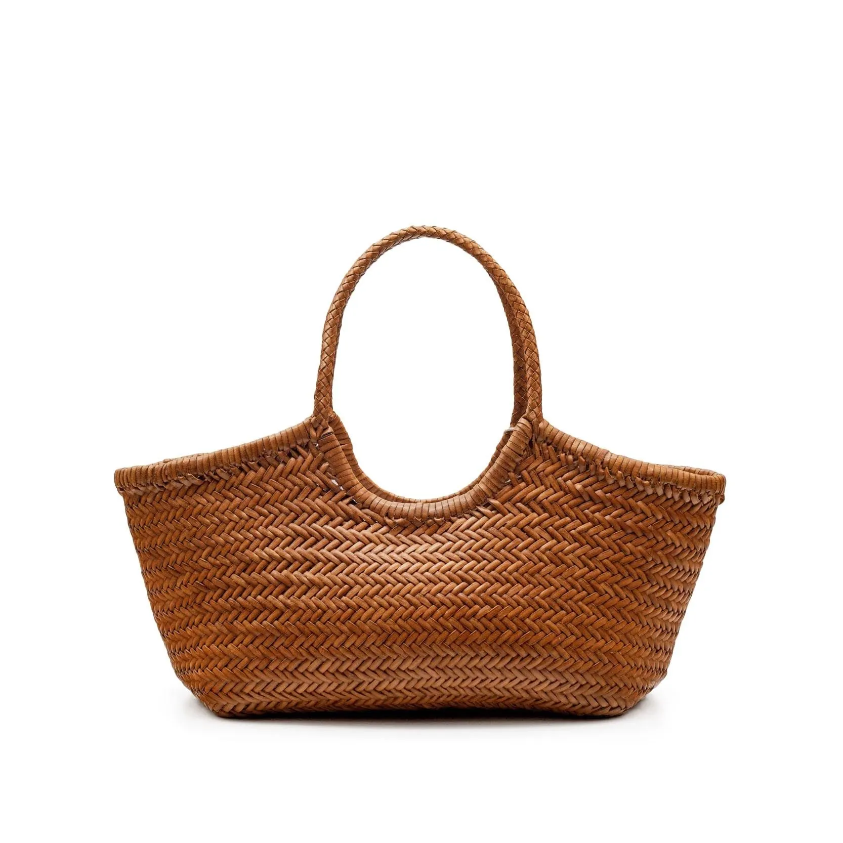 Nantucket Tan Woven Leather Bag