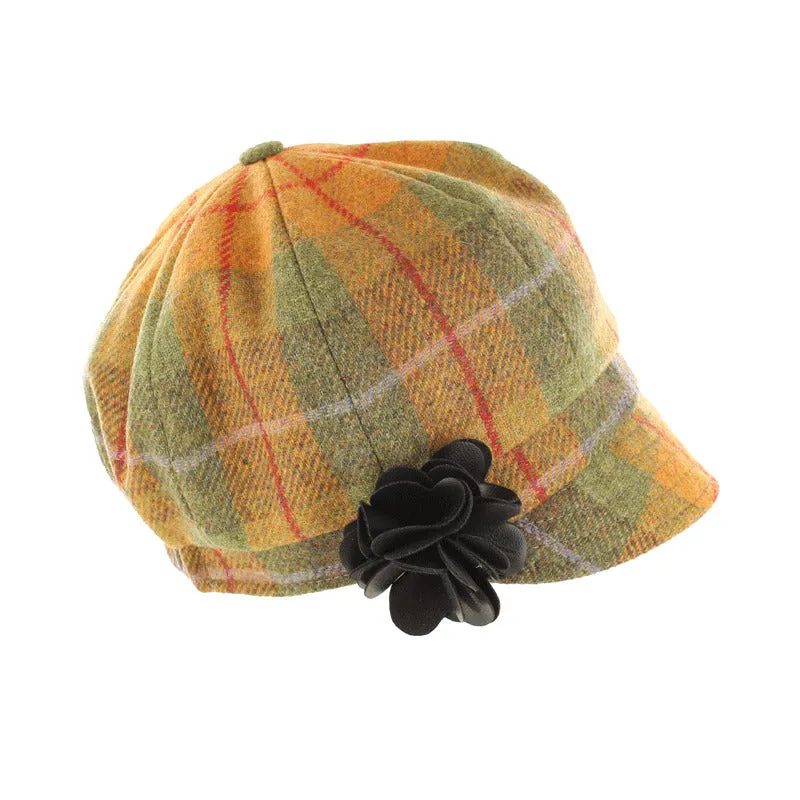 Newsboy Hat - Yellow & Green Plaid