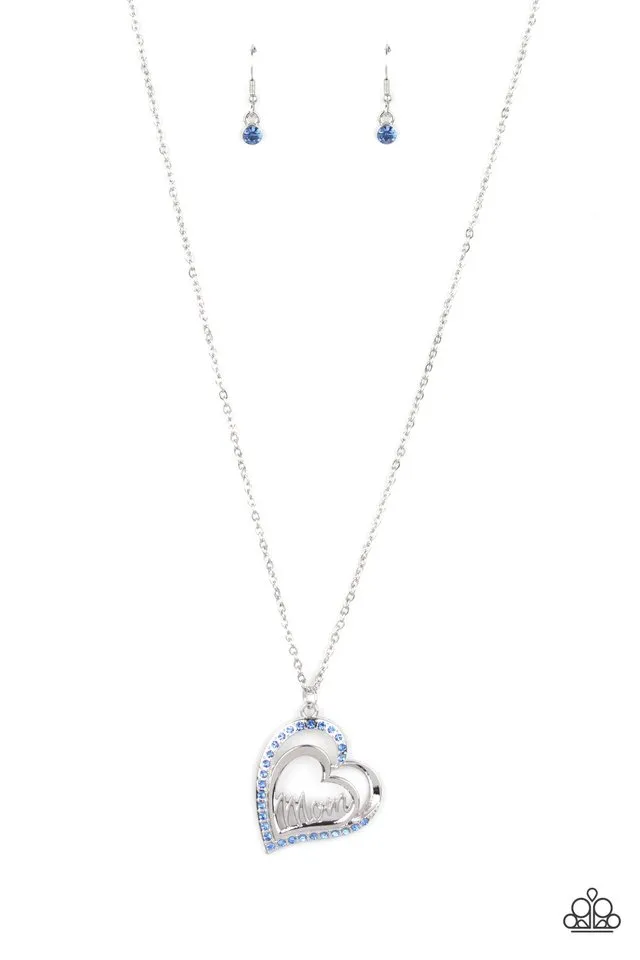 Paparazzi Necklace ~ A Mothers Heart - Blue