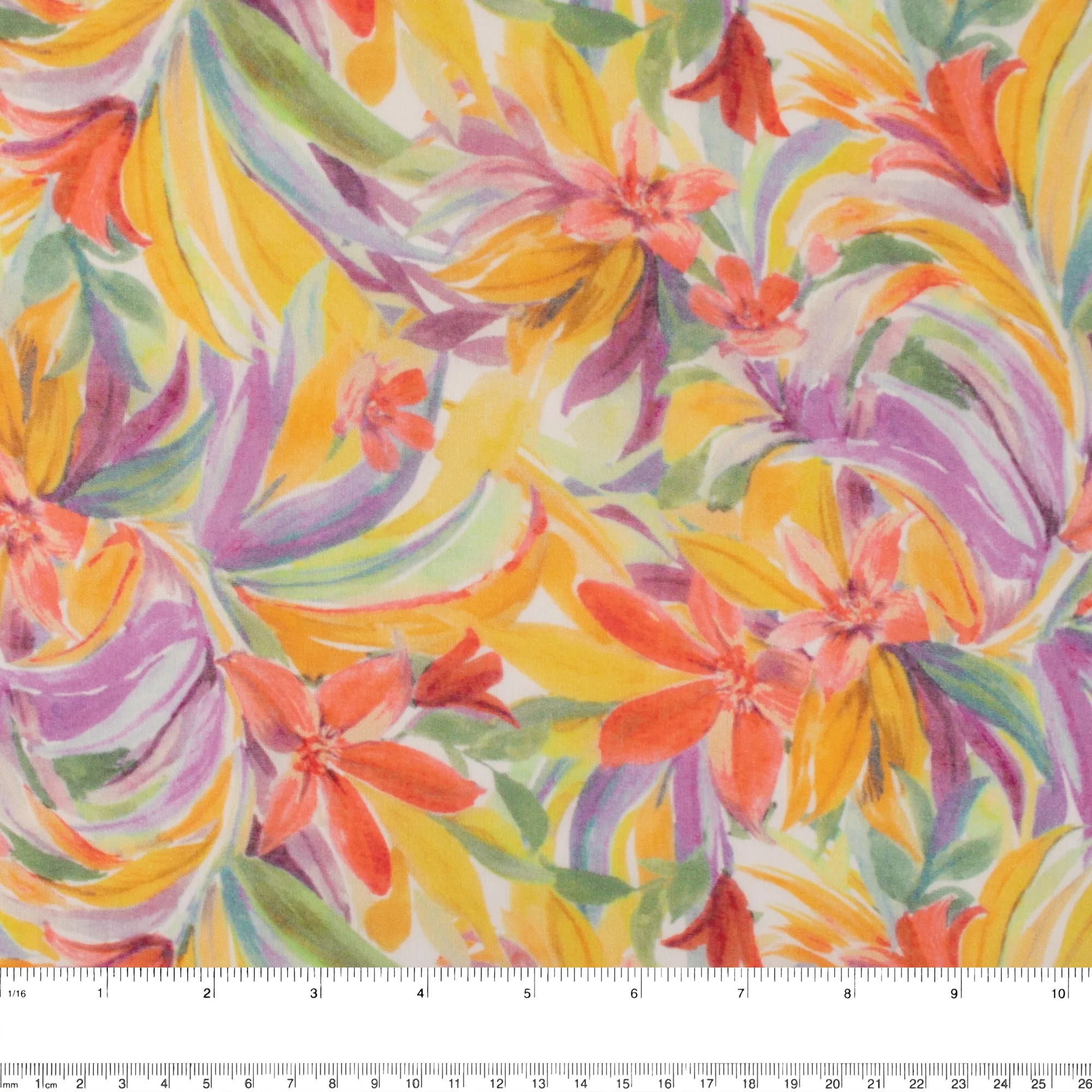 Printed Cotton Voile - KATIA - Florals - Lilac