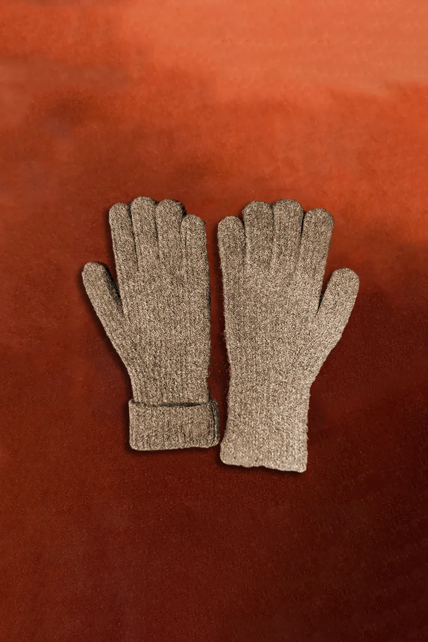 Seamless Washable Wool Knit Winter Gloves