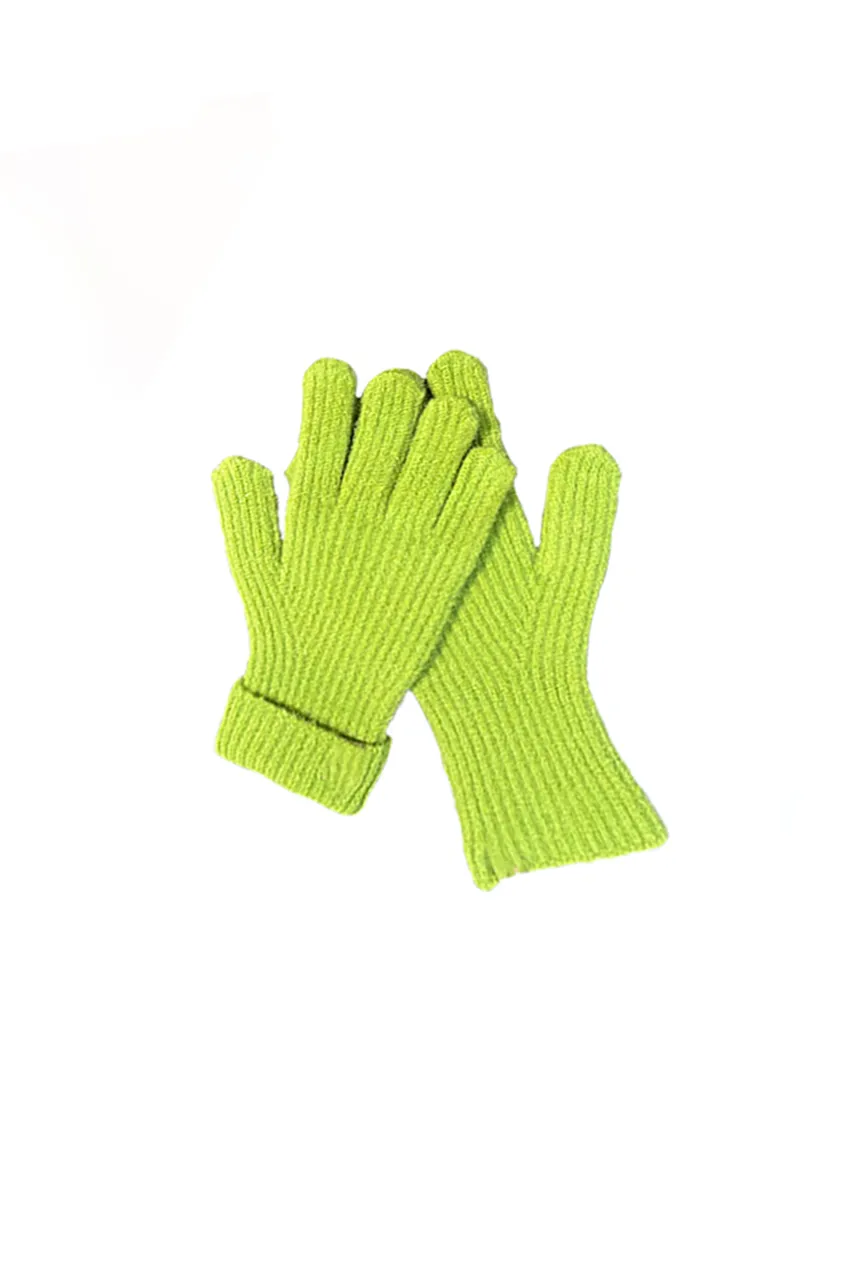 Seamless Washable Wool Knit Winter Gloves