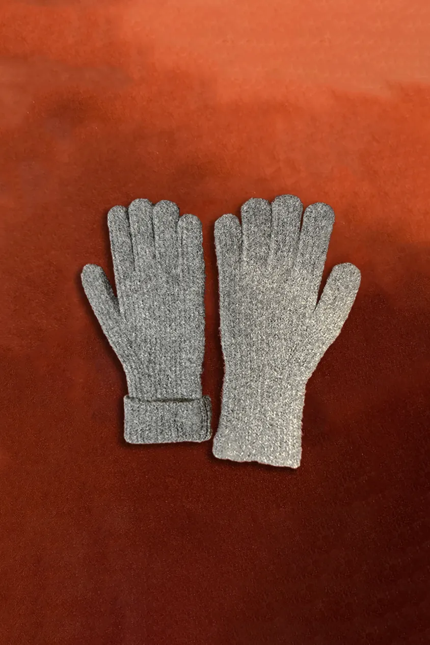 Seamless Washable Wool Knit Winter Gloves