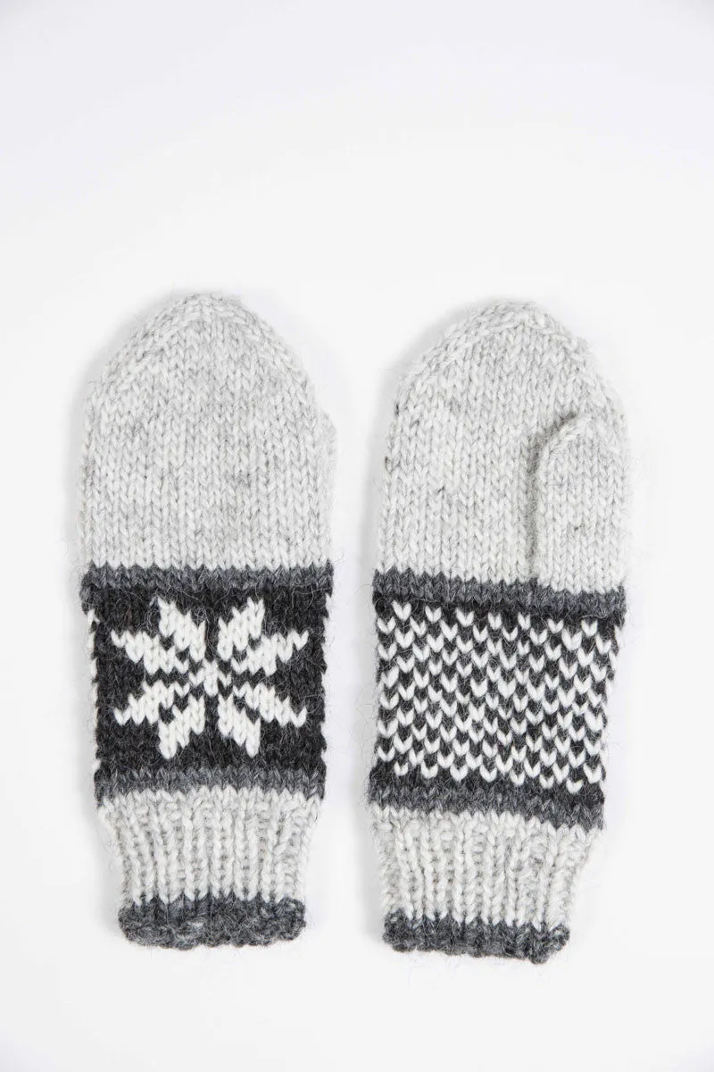 Snowflake Wool Mittens - 0206