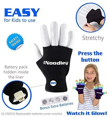 The Noodley Kids' LED Light Up Gloves